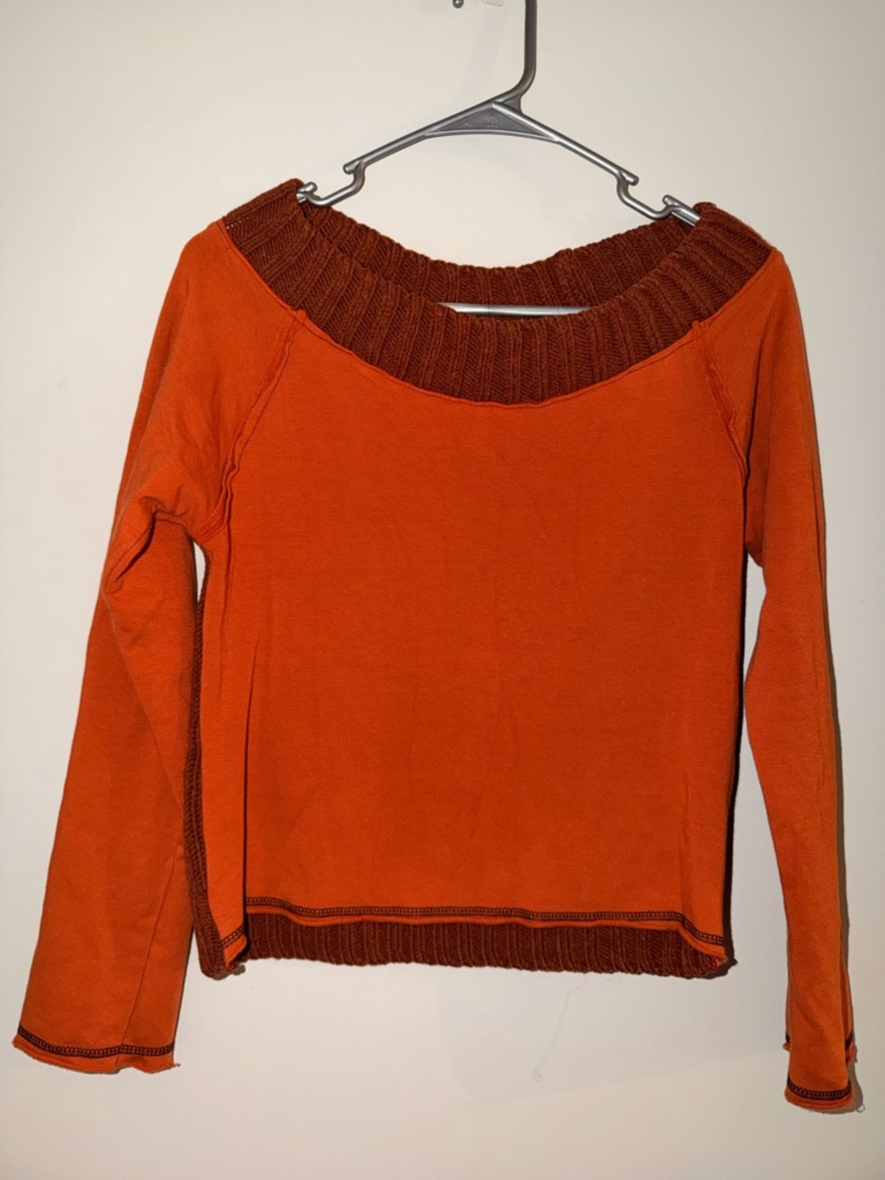 Oxyho Orange Off-Shoulder Women's Sweater size M